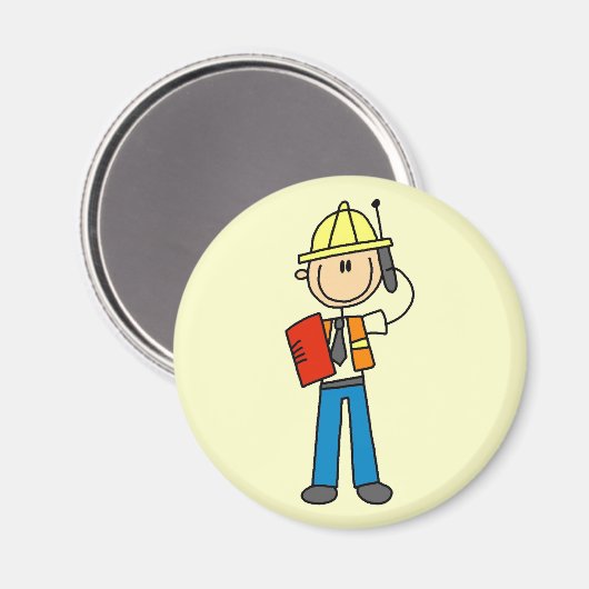 建築フォアマンTシャツとギフト マグネット (正面/裏面)