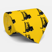 建築フォークリフト車のグラフィックロゴ ネクタイ (ロール)