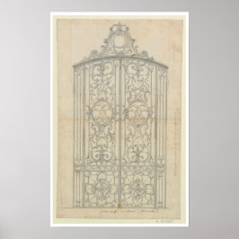 建築フランスのスケッチ ポスター