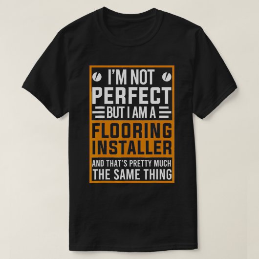 建築フロアインストーラ床施工業者 Tシャツ (デザイン正面)