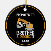 建築ブラザーそれを掘る写真クリスマス セラミックオーナメント (正面)