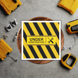 建築ブルドーザーのベビーシャワー スタンダードカクテルナプキン