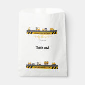 建築ブルドーザーのベビーシャワー フェイバーバッグ (正面)