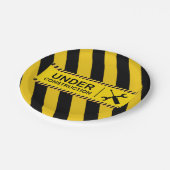 建築ブルドーザーのベビーシャワー ペーパープレート (アングル)