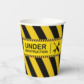 建築ブルドーザーのベビーシャワー 紙コップ (裏面)