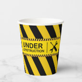 建築ブルドーザーのベビーシャワー 紙コップ (正面)