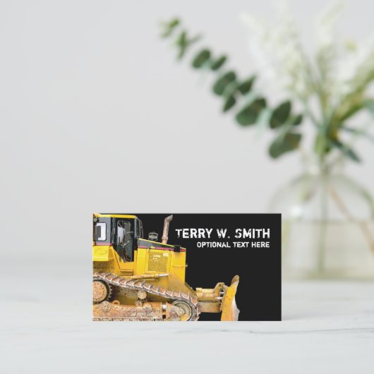 建築ブルドーザー名刺 名刺 (スタンド正面)