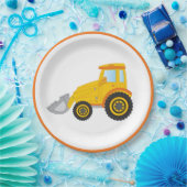 建築ブルドーザー誕生日パーティー紙プレート ペーパープレート (パーティー)
