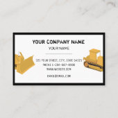 建築ブルドーザー請負業者の名刺 名刺 (裏面)