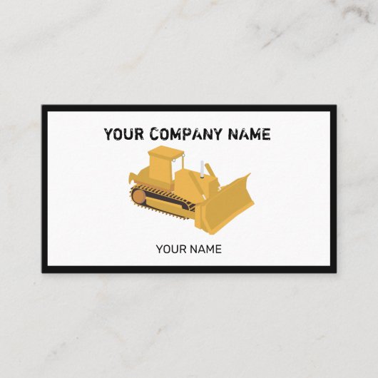 建築ブルドーザー請負業者の名刺 名刺 (正面)