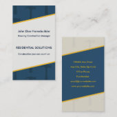 建築ブルースビジネスカード 名刺 (正面/裏面)