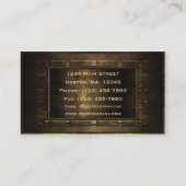 建築ブロンズ金属フレーム 名刺 (裏面)