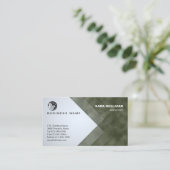 建築プロフェッショナルのジオメトリックストライプ 名刺 (スタンド正面)