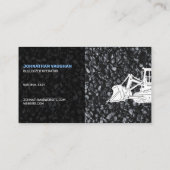 建築プロフェッショナルはっきりしたブルドーザー演算子 名刺 (裏面)