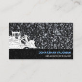 建築プロフェッショナルはっきりしたブルドーザー演算子 名刺 (正面)