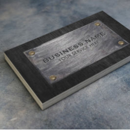 建築プロフェッショナルダークウッド&メタル 名刺