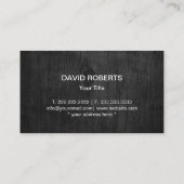 建築プロフェッショナルダークウッド&メタル 名刺 (裏面)