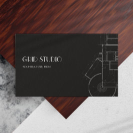 建築プロフェッショナルブランディングQrコードブラック 名刺