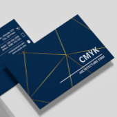 建築プロフェッショナルブランディングQrコード濃い青 名刺