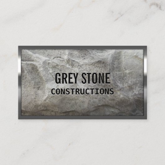 建築プロフェッショナルメタル&ストーンモダン 名刺 (正面)
