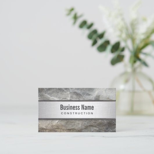 建築プロフェッショナルメタル&ストーン 名刺 (スタンド正面)