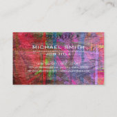 建築プロフェッショナルモダンウカラフルッド 名刺 (裏面)