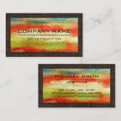 建築プロフェッショナルモダンウカラフルッド#4 名刺 (正面/裏面)