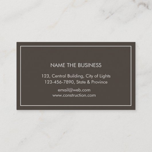 建築プロフェッショナルモダンウッドビルダー 名刺 (裏面)