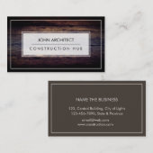 建築プロフェッショナルモダンウッドビルダー 名刺 (正面/裏面)