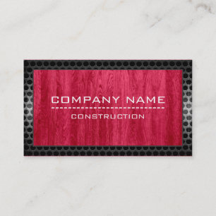 建築プロフェッショナルモダンレッドウッド#3 名刺