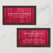 建築プロフェッショナルモダンレッドウッド#4 名刺 (正面/裏面)