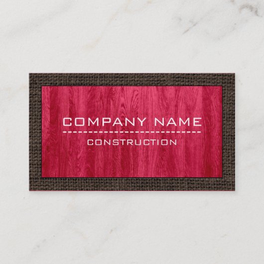 建築プロフェッショナルモダンレッドウッド#4 名刺 (正面)