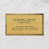 建築プロフェッショナルモダン金ゴールドウッド#3 名刺 (裏面)