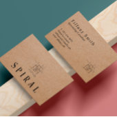 建築プロフェッショナルロゴの追加Kraft紙 名刺