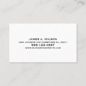 建築ヘビーマシンバックホー金属 名刺 (裏面)