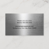 建築ヘビー機器スキッドステア演算子 名刺 (裏面)