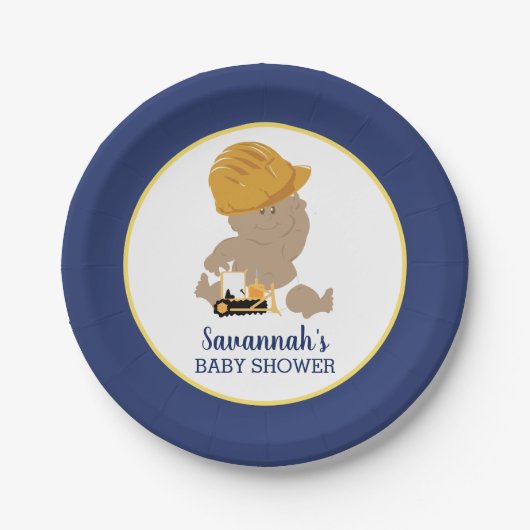 建築ベビーエスニックベビーシャワー紙プレート ペーパープレート (正面)