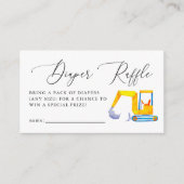 建築ベビーシャワーおむつラッフルチケット エンクロージャーカード (正面)