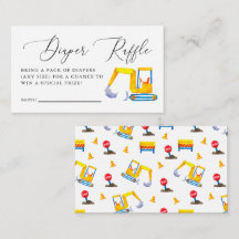 建築ベビーシャワーおむつラッフルチケット