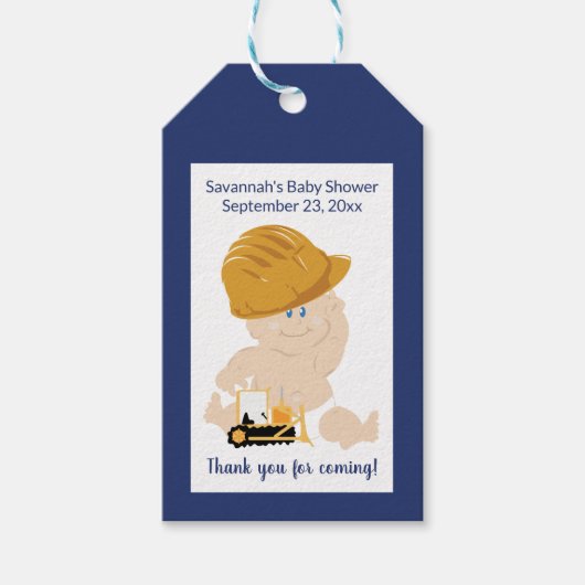 建築ベビーシャワーギフトラベル ギフトタグ (正面)