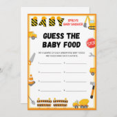 建築ベビーシャワーゲーム – 編集可能な名前 – インチ 招待状 (正面/裏面)