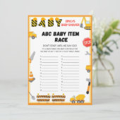 建築ベビーシャワーゲーム – 編集可能な名前 –  招待状 (スタンド正面)