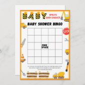 建築ベビーシャワーゲーム – 編集可能な名前 –  招待状 (正面/裏面)