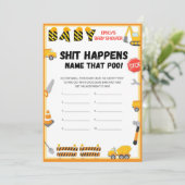 建築ベビーシャワーゲーム – 編集可能な名前 –  招待状 (スタンド正面)