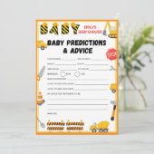 建築ベビーシャワーゲーム – 編集可能な名前 –  招待状 (スタンド正面)