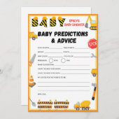 建築ベビーシャワーゲーム – 編集可能な名前 –  招待状 (正面/裏面)