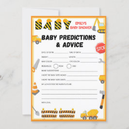 建築ベビーシャワーゲーム – 編集可能な名前 –  招待状