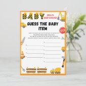 建築ベビーシャワーゲーム – 編集可能な名前 –  招待状 (スタンド正面)