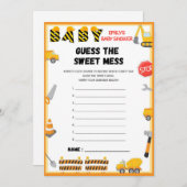 建築ベビーシャワーゲーム – 編集可能な名前 –  招待状 (正面/裏面)