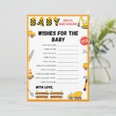 建築ベビーシャワーゲーム – 編集可能な名前 –  招待状 (スタンド正面)